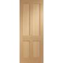 Internal Oak Victorian Shaker 4-Panel Door - Pre-Finished - 1981 x 762 x 35mm - Victoria - XL Joinery