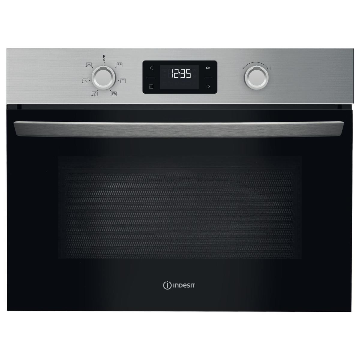 GRADE A3 - Indesit Built-In Microwave & Grill - Stainless Steel