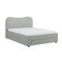 Grey Upholstered King Bed Frame with Storage – Joanie image 1