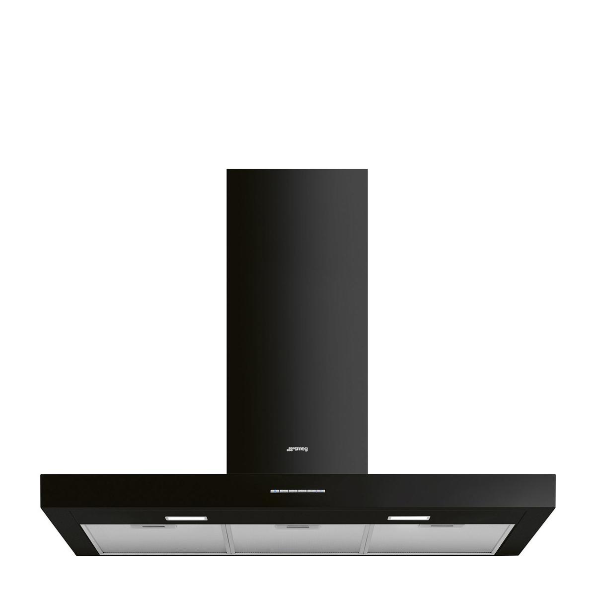 Smeg 90cm Chimney Cooker Hood - Black image 1