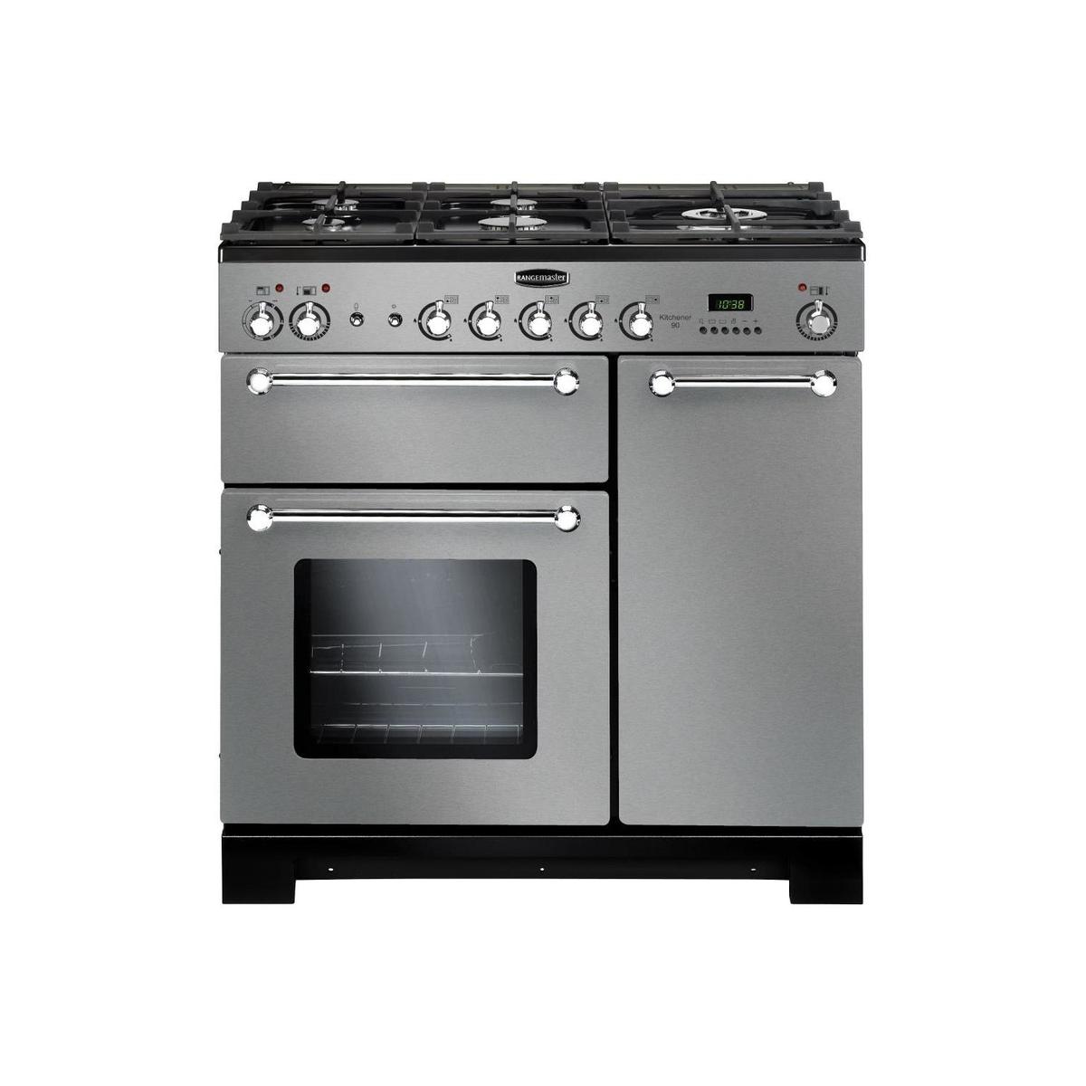 Rangemaster Kitchener 90cm Gas Range Cooker - Stainless Steel image 1