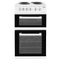 GRADE A2 - Beko 50cm Twin Cavity Electric Cooker with Sealed Plate Hob - White