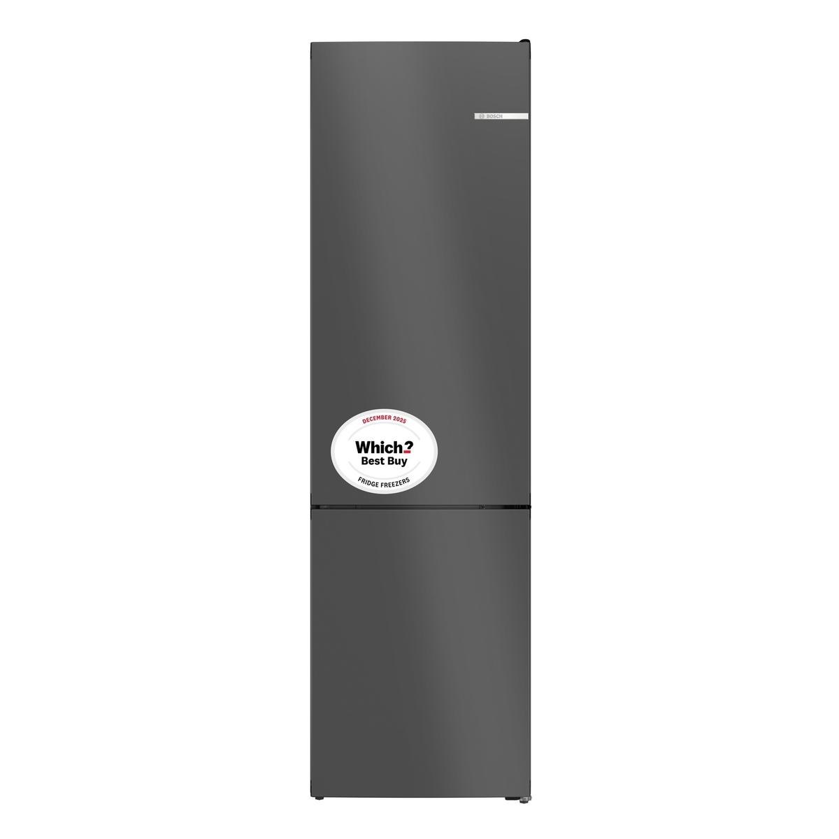 Bosch Series 4 363 Litre 70/30 Freestanding Fridge Freezer - Cast Iron image 1