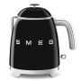 Smeg KLF05BLUK 0.8L 50s Style Mini Electric Kettle - Black image 1