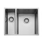 ALMOST PERFECT - Rangemaster Kube 1.5 Bowl Inset / Undermount Chrome Stainless Steel Kitchen Sink