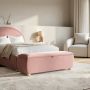 Pink Velvet Ottoman Storange Blanket Box 124cm - Lacey image 1