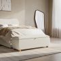 Cream Chenille Ottoman Storange Blanket Box 124cm - Lacey image 1