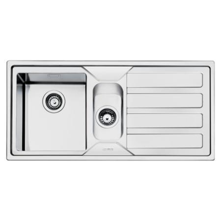 Smeg LD102D Mira Ultra Low Profile 1.5 Bowl Sink with Right Hand Drainer image 1