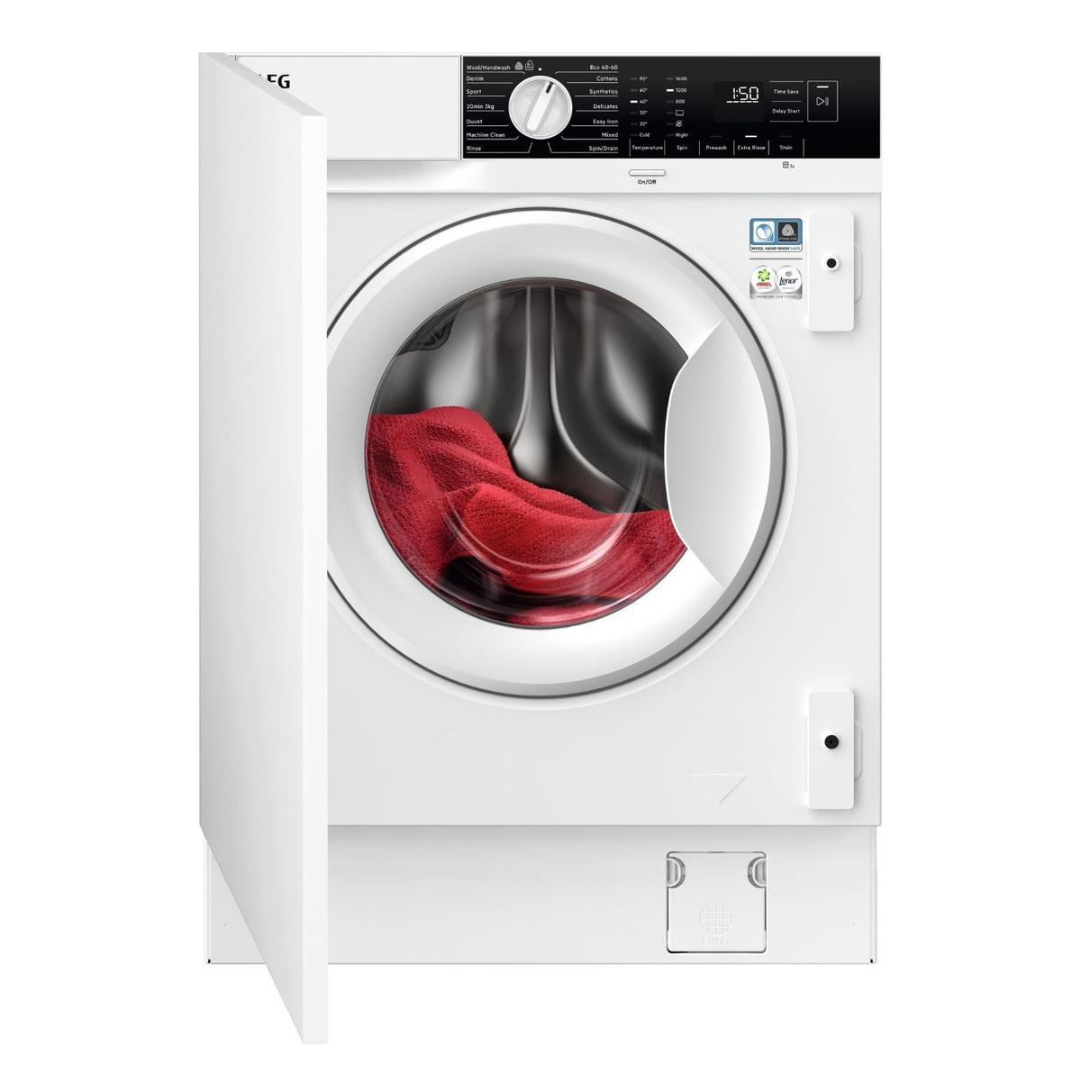 GRADE A2 - AEG 6000 Series ProSense 7kg 1400rpm Integrated Washing Machine - White image 1