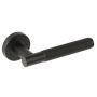 Internal Matt Black Lever Fire Door Handle with Latch and Hinges Pack - 65mm Latch - Livenza - XL Joinery image 1