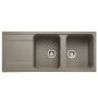Rangemaster Loa 2 Bowl Inset Granite Kitchen Sink - Pebble image 1