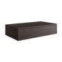 800mm Walnut Wood Effect Wall Hung Countertop Vanity Unit - Lugo image 1