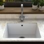 Single Bowl Undermount White Granite Composite Kitchen Sink - Enza Madison image 1