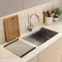 Chrome Undermount Kitchen Workstation Sink Unit & Accessories - Mae image 1