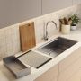 Chrome Large Undermount Kitchen Workstation Sink Unit & Accessories - Mae image 1