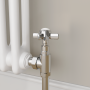 Refurbished - Maesta Chrome Traditional Manual Angled Radiator Valves (pair)