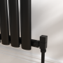 Refurbished Elego Matte Black Modern Manual Angled Radiator Valves (pair)