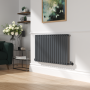 Elego Anthracite Gray Modern Manual Corner Radiator Valves With Lockshield image 1