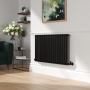Elego Matte Black Modern Manual Corner Radiator Valves With Lockshield image 1