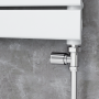 Refurbished - Elego Chrome Modern Manual Straight Radiator Valves (pair)