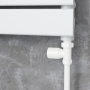 Refurbished - Elego White Modern Manual Straight Radiator Valves (pair)