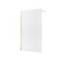 ONLY OPENED - 1200mm Brushed Brass Ribbed / Fluted Glass Shower Screen for Wet Room & Walk In Shower - Matira