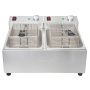 Refurbished Mercury MEF-L5-DA-2 Twin Tank / Twin Basket 2 x 5ltr Countertop Commercial Catering Electric Fryer 2 x 2.8kW
