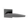 Internal Satin Black Lever Fire Door Handle with Latch and Hinges Pack - 65mm Latch - Mezen - XL Joinery image 1