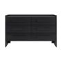 Wide Black Chest of 6 Drawers - Margot  image 1