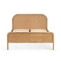 Oak Chevron King Size Bed Frame - Julian Bowen image 1