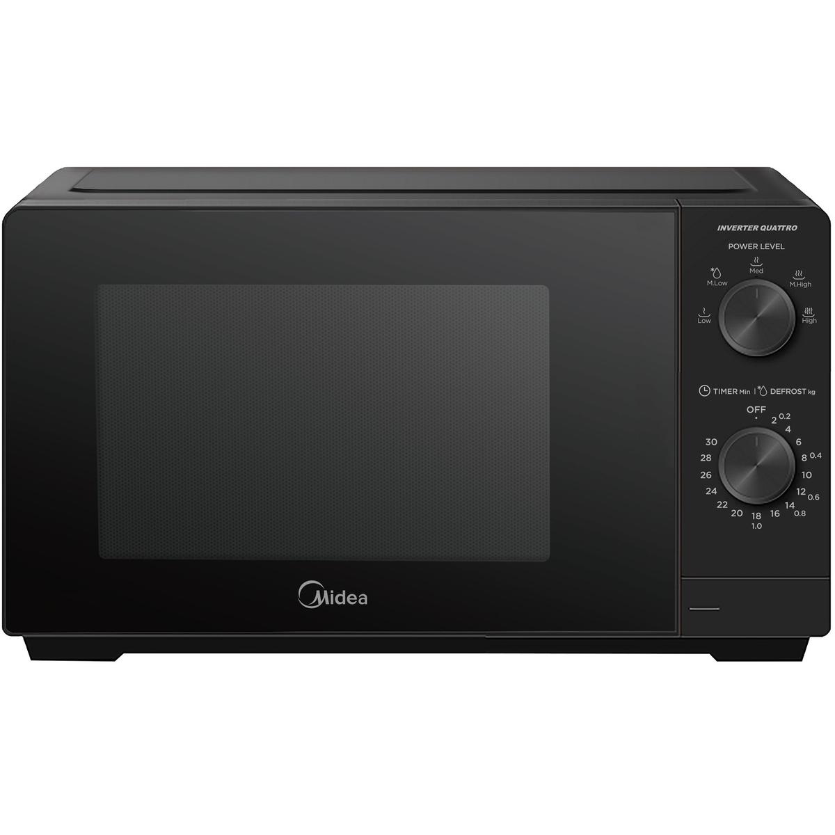 GRADE A3 - Midea MMOP01MZ-BK 20L Freestanding Solo Microwave Oven – 700W  Black