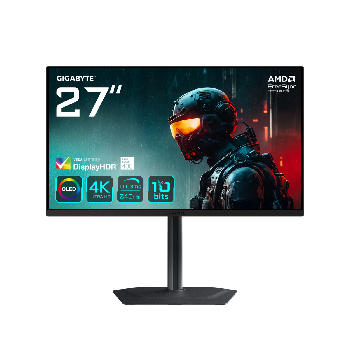 GIGABYTE MO27U2 27" OLED 4K UHD 240Hz 0.03ms Gaming Monitor image 1