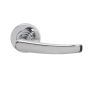 Internal Silver Polished Chrome Bathroom Lever Door Handle with Lock, Latch and Hinges Pack - 65mm Latch - Morava - XL Joinery image 1