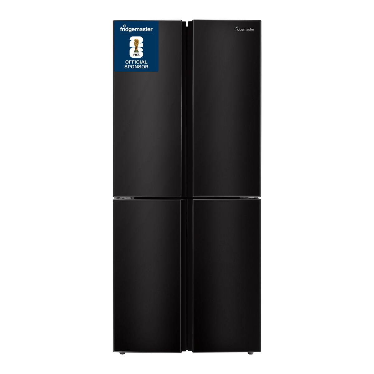 Refurbished Fridgemaster MQ79394EB 427 Litre Four Door American Fridge Freezer - Black