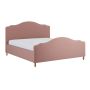 Pink Chenille Super King Side-Lift Ottoman Storage bed with Legs - Marie image 1