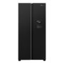 Fridgemaster 439 Litre Side-by-Side American Fridge Freezer - Black image 1
