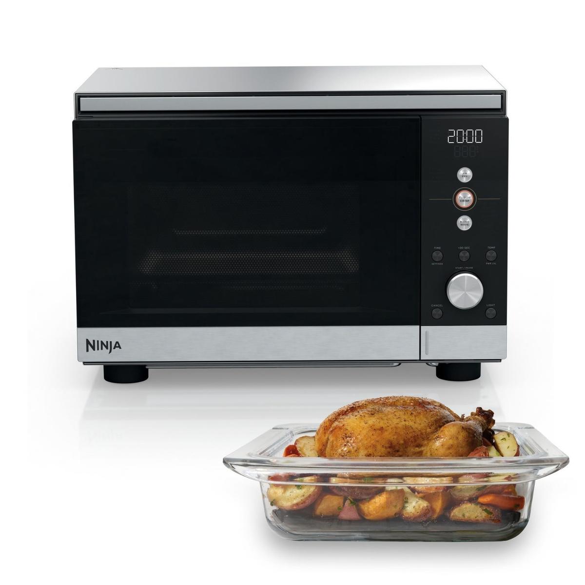 Ninja CRISPi 5.2L Microwave Air Fryer & Oven – Silver  Multi-Function Countertop Cooker image 1