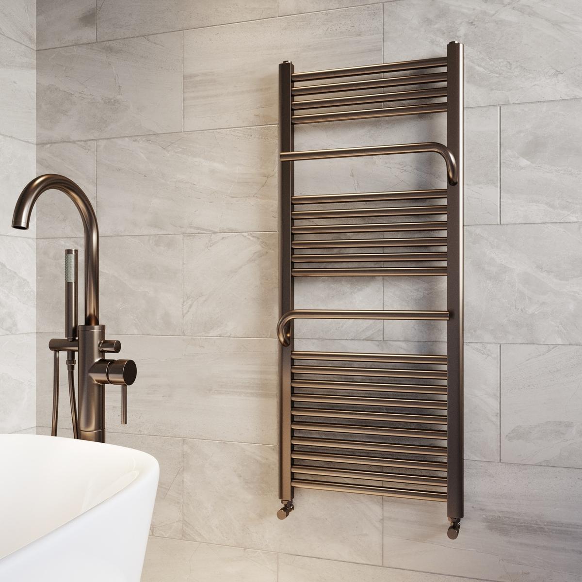 Bronze Towel Radiator 1200 x 500mm - Nazco image 1