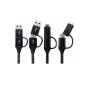 OEM 1.5 Meter Type C to Type C + USB Micro Braided Cable image 1