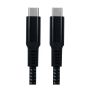 OEM 1.8 Meter USB-C to USB-C Male to Male 100W Braided Cable Black image 1