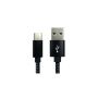 OEM 2 Meter USB-A 2.0 to USB-C Black Braided Cable image 1