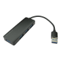 OEM 4 Port USB 3.0 Ultra Mini Hub Black image 1