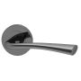 Internal Black Nickel Bathroom Lever Door Handle with Lock, Latch and Hinges Pack - 65mm Latch - Oder - XL Joinery image 1