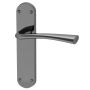 Internal Black Nickel Lever Fire Door Handle with Latch and Hinges Pack - 65mm Latch - Oder - XL Joinery image 1