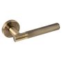 Internal Antique Bronze Lever Door Handle with Latch and Hinges Pack - 65mm Latch - Oglio - XL Joinery image 1