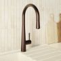 Brushed Bronze Single Lever Pull Out Monobloc Kitchen Mixer Tap - Enza Olney image 1