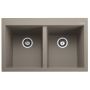 Rangemaster Oridian 2 Bowl Inset Granite Kitchen Sink - Pebble image 1