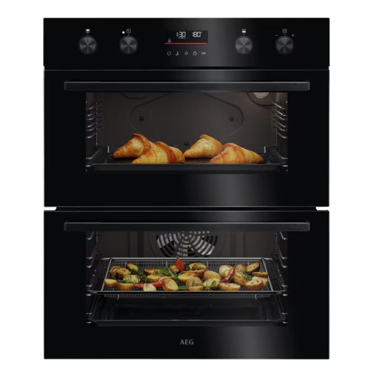 AEG 6000 Series OU5CU40K Built-In Electric Double Oven - Black image 1