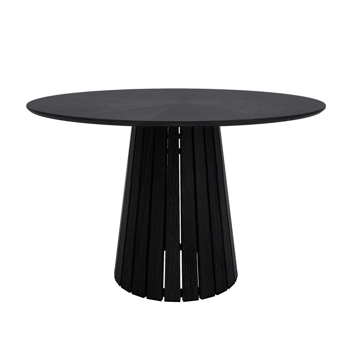 Round Black Pedestal Dining Table - Seats 4 - Owen image 1