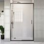 ONLY OPENED - 1200mm Gunmetal Grey Sliding Shower Door 8mm Glass - Pavo